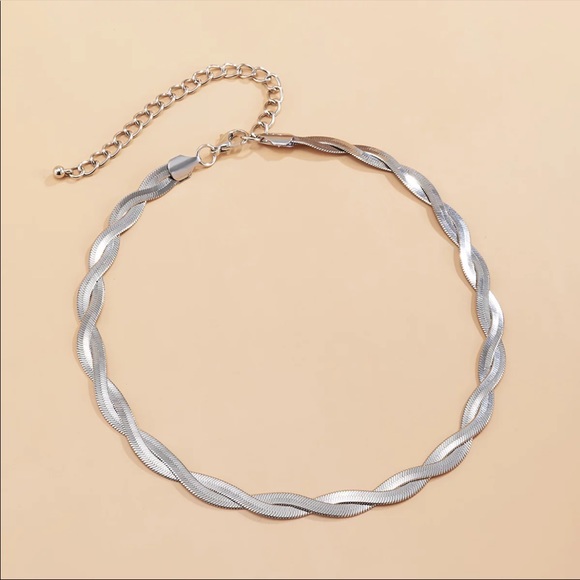 NEW STERLING SILVER DOUBLE LAYERED CHAIN NECKLACE - Picture 3 of 6
